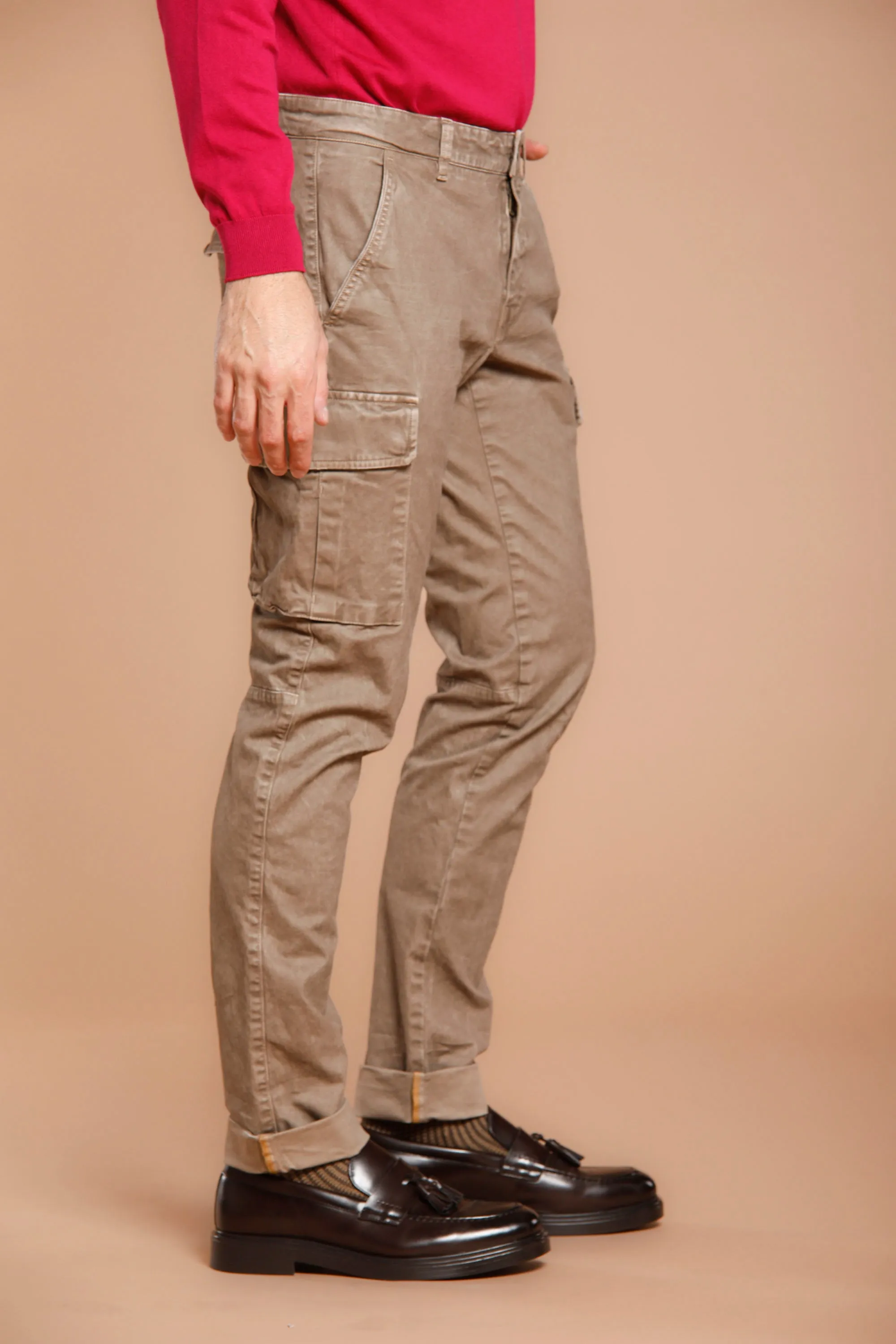 Chile man cargo pant in gabardine extra slim ① sold by Mason's product image thumbnail 3