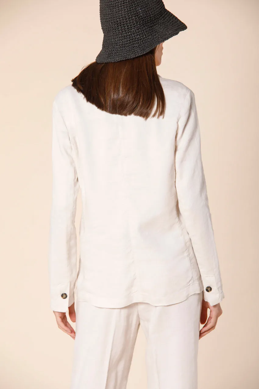 Helena woman's blazer in linen and viscose sold by Mason's product image thumbnail 4