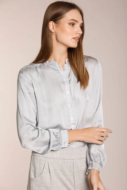 Margherita Shirt woman viscose shirt with mandarin collar sold by Mason's