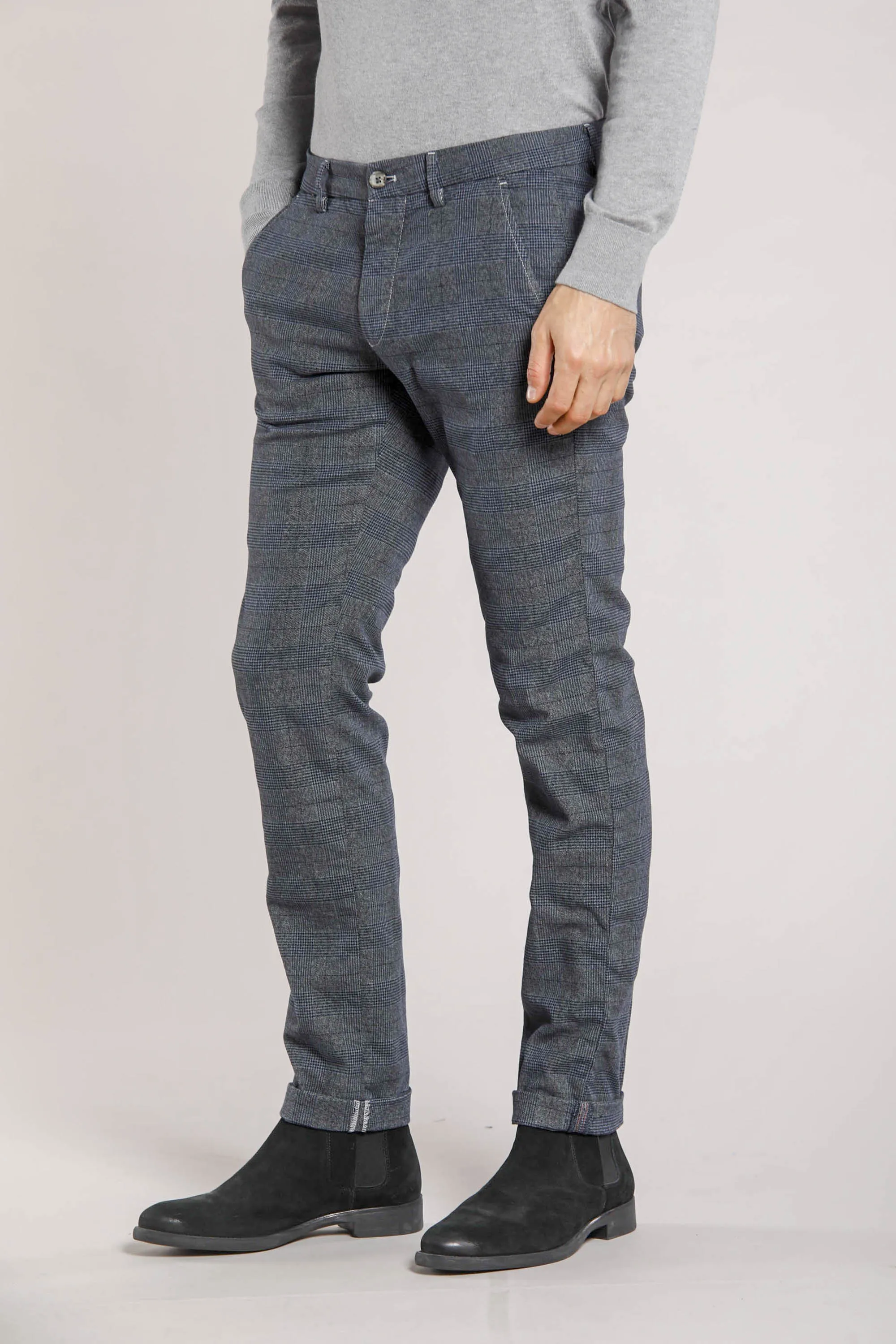 Torino Style man chino pants with mouliné shaded welt pattern slim sold by Mason's product image thumbnail 2