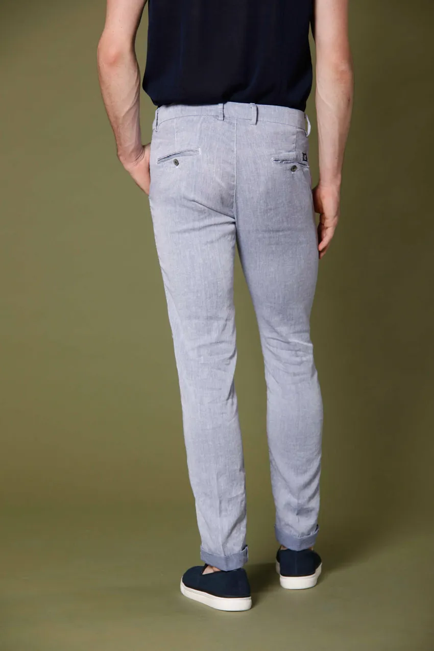 Torino Style men's chino pants in cotton twill and linen slim sold by Mason's product image thumbnail 2