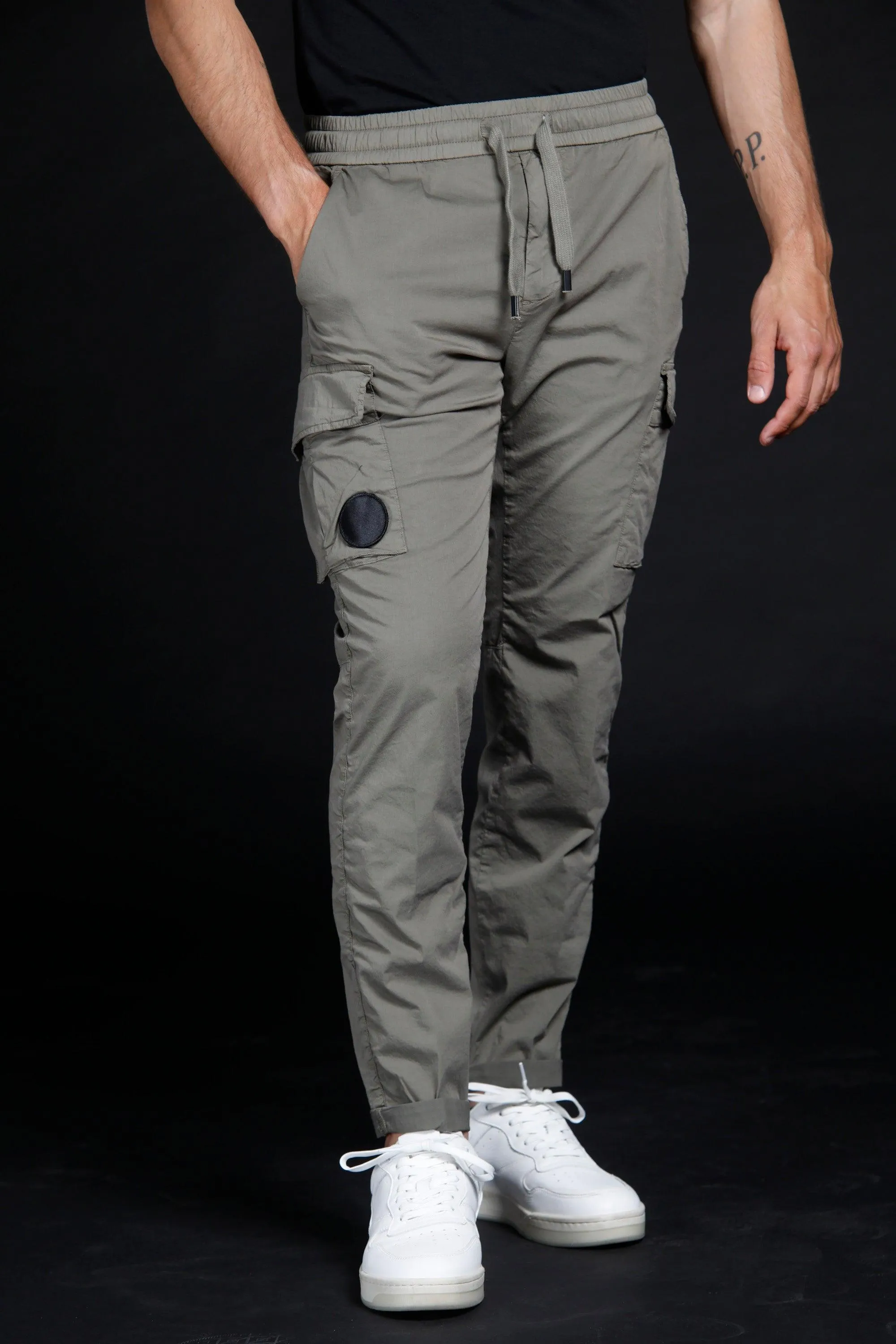 Chile Sport City man cargo pants in nylon and cotton Logo edition carrot fit sold by Mason's