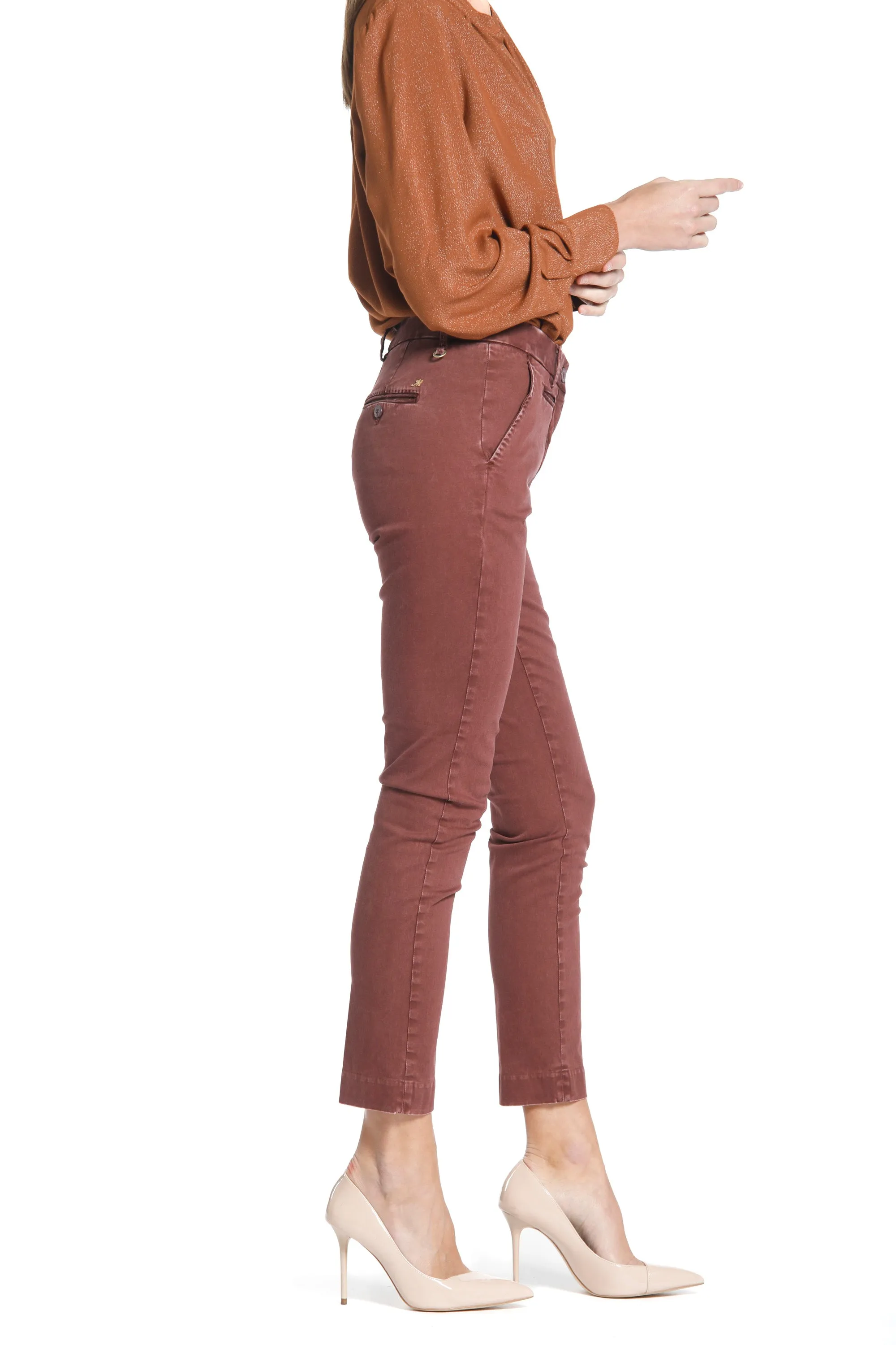 New York Slim woman satin chino pants sold by Mason's product image thumbnail 2