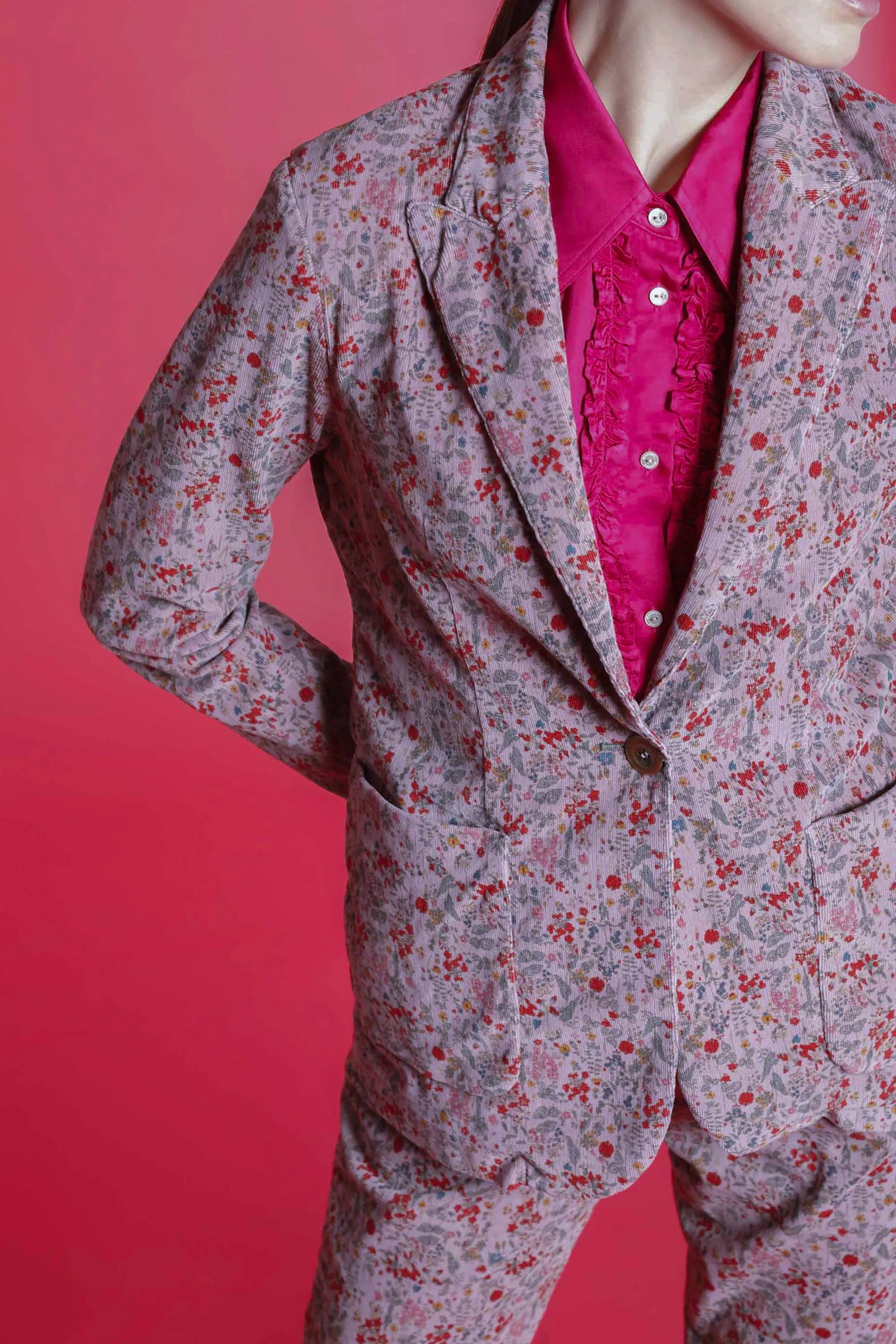 Theresa woman velvet blazer with floral pattern sold by Mason's product image thumbnail 3