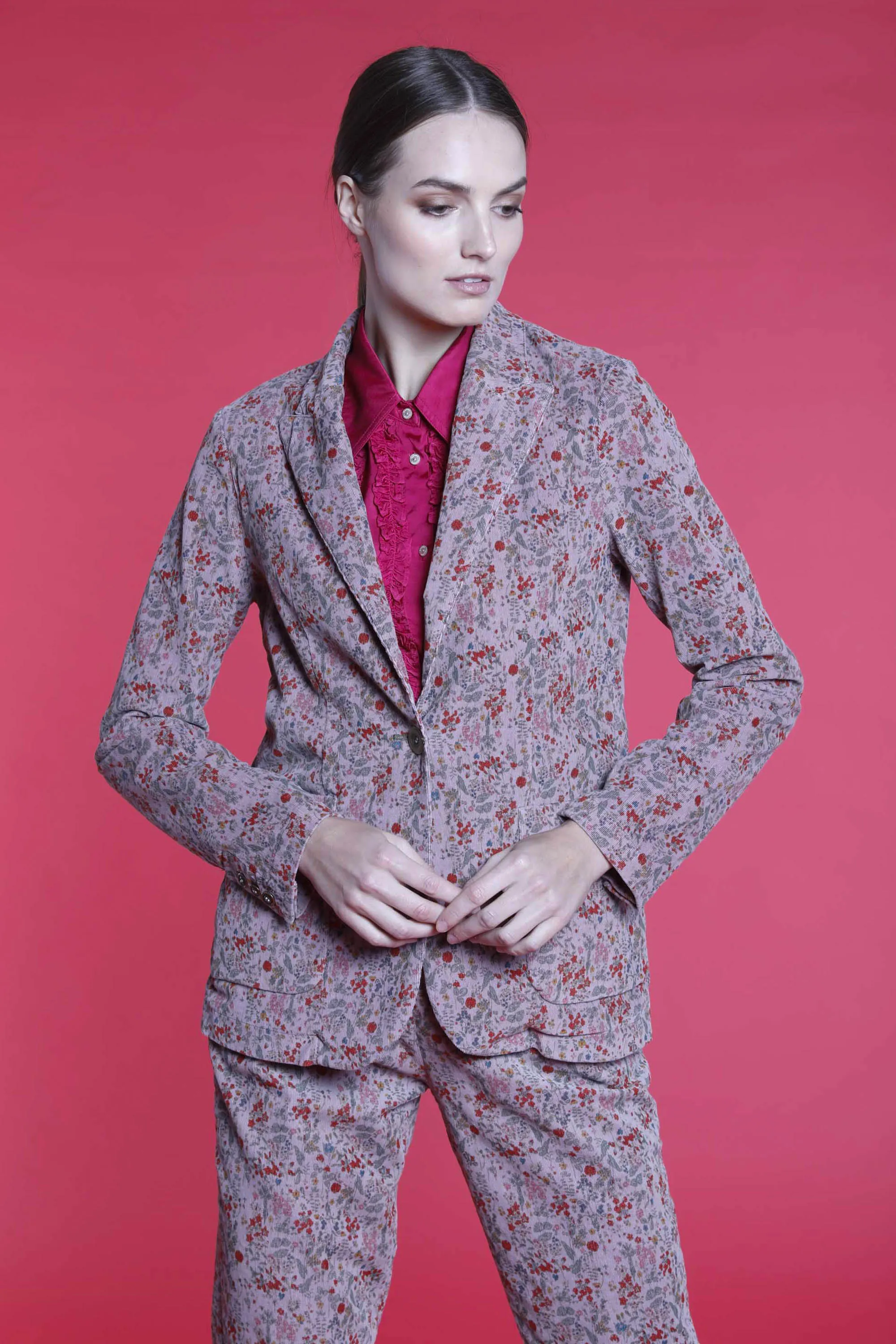 Theresa woman velvet blazer with floral pattern sold by Mason's product image thumbnail 2