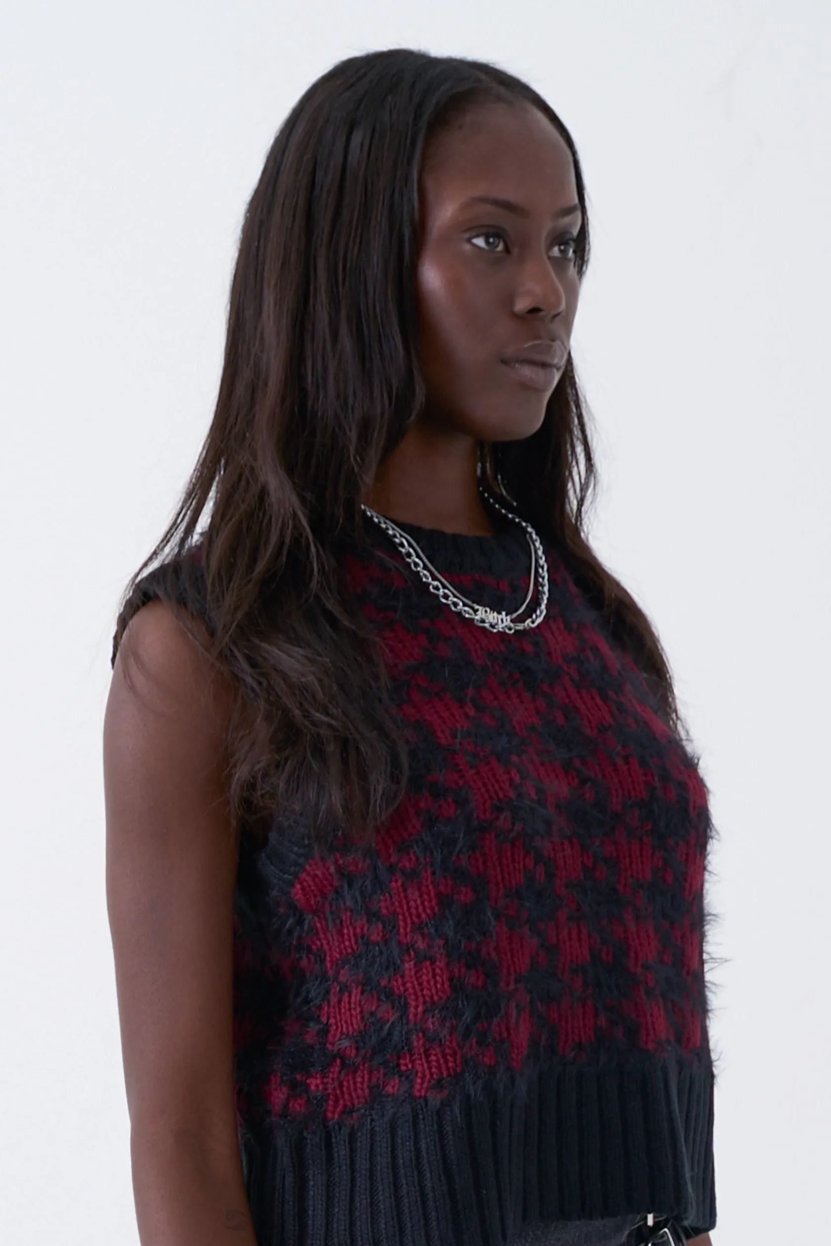 Jasper Grunge Houndstooth Knit Vest sold by The Ragged Priest product image thumbnail 3