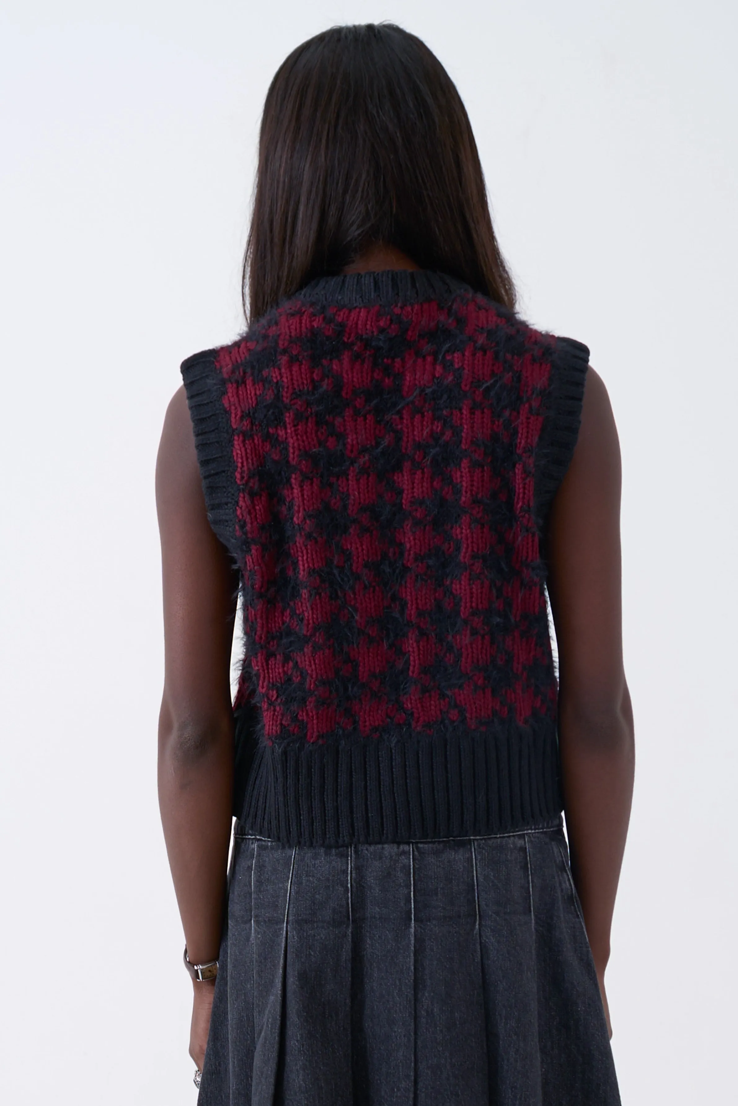 Jasper Grunge Houndstooth Knit Vest sold by The Ragged Priest product image thumbnail 5