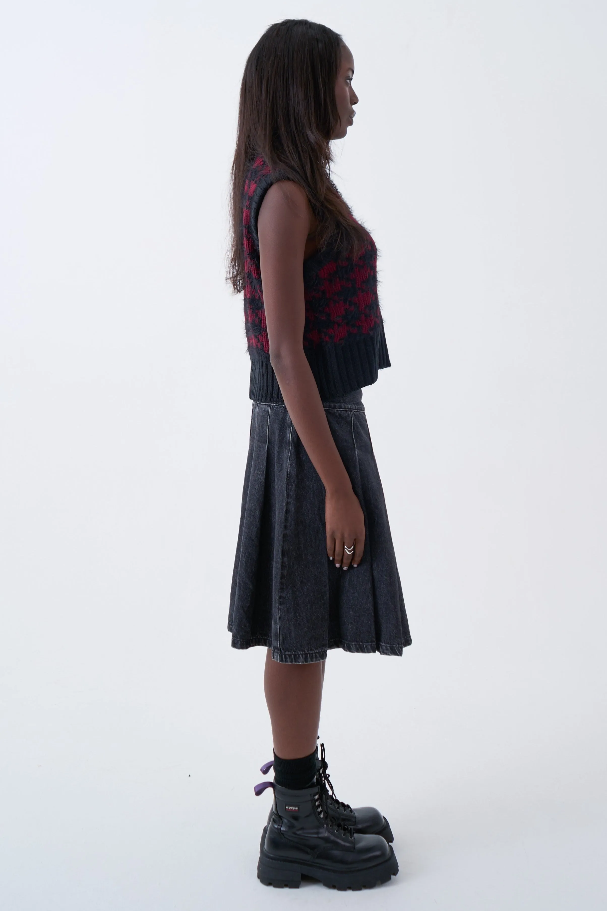 Jasper Grunge Houndstooth Knit Vest sold by The Ragged Priest product image thumbnail 4