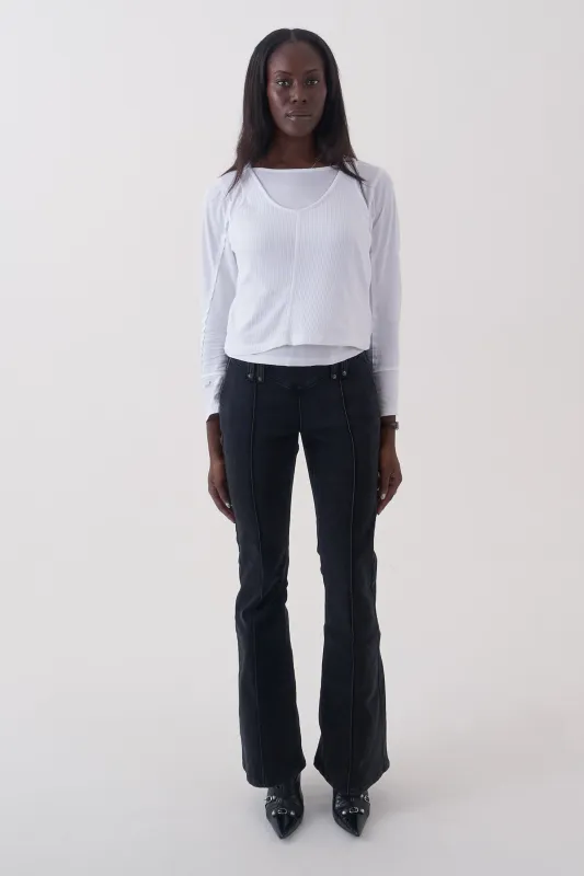 Alter Black Seam Bootcut Flare Jeans sold by The Ragged Priest