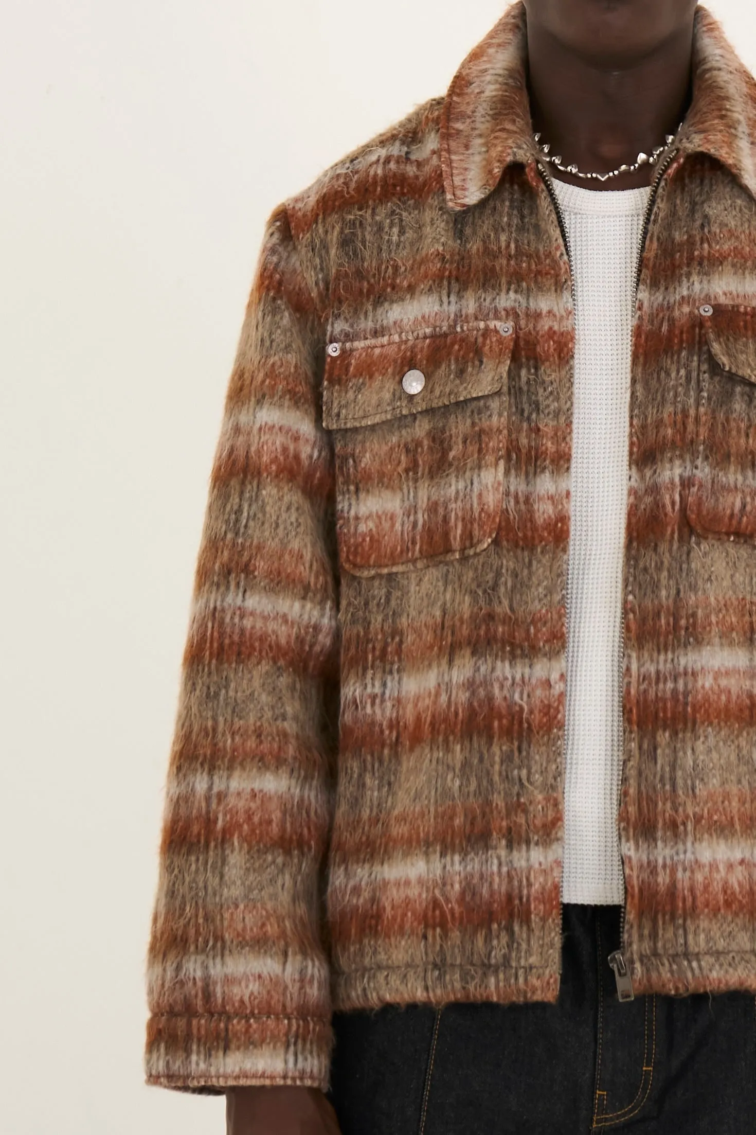 Fire Brushed Check Jacket sold by The Ragged Priest product image thumbnail 3