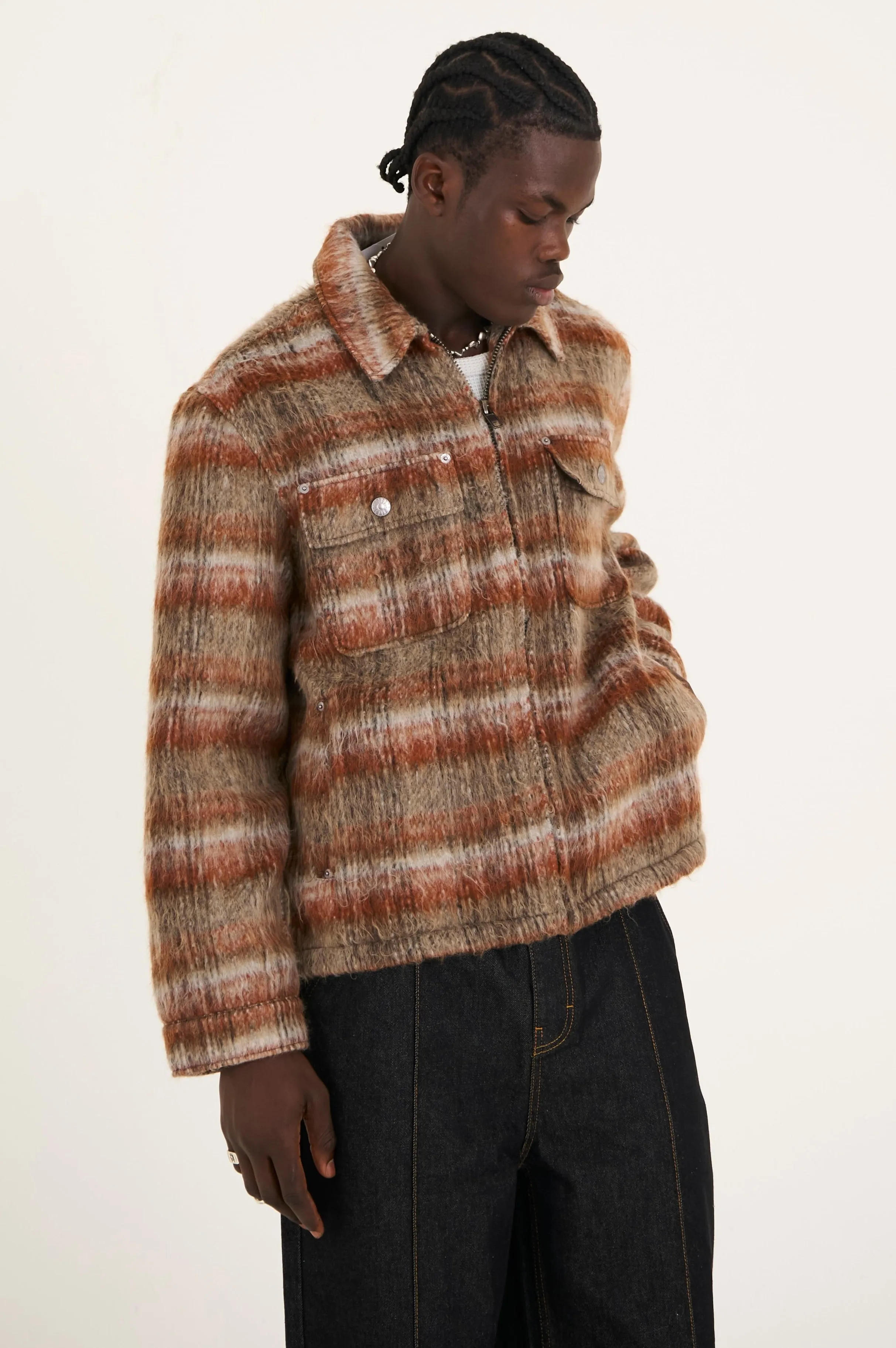 Fire Brushed Check Jacket sold by The Ragged Priest product image thumbnail 2