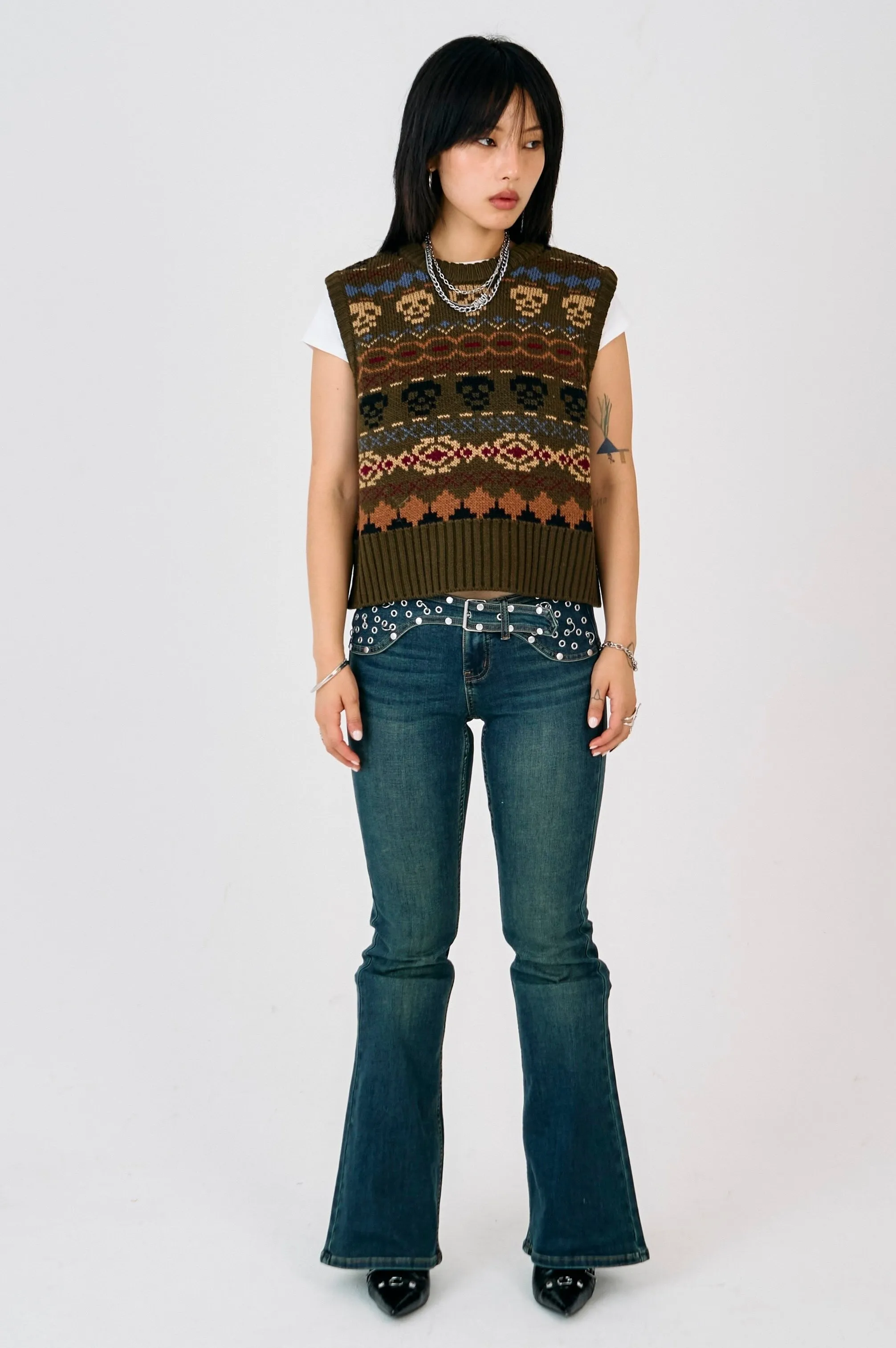 Quill Grunge Fair Isle Knit Vest sold by The Ragged Priest product image thumbnail 3