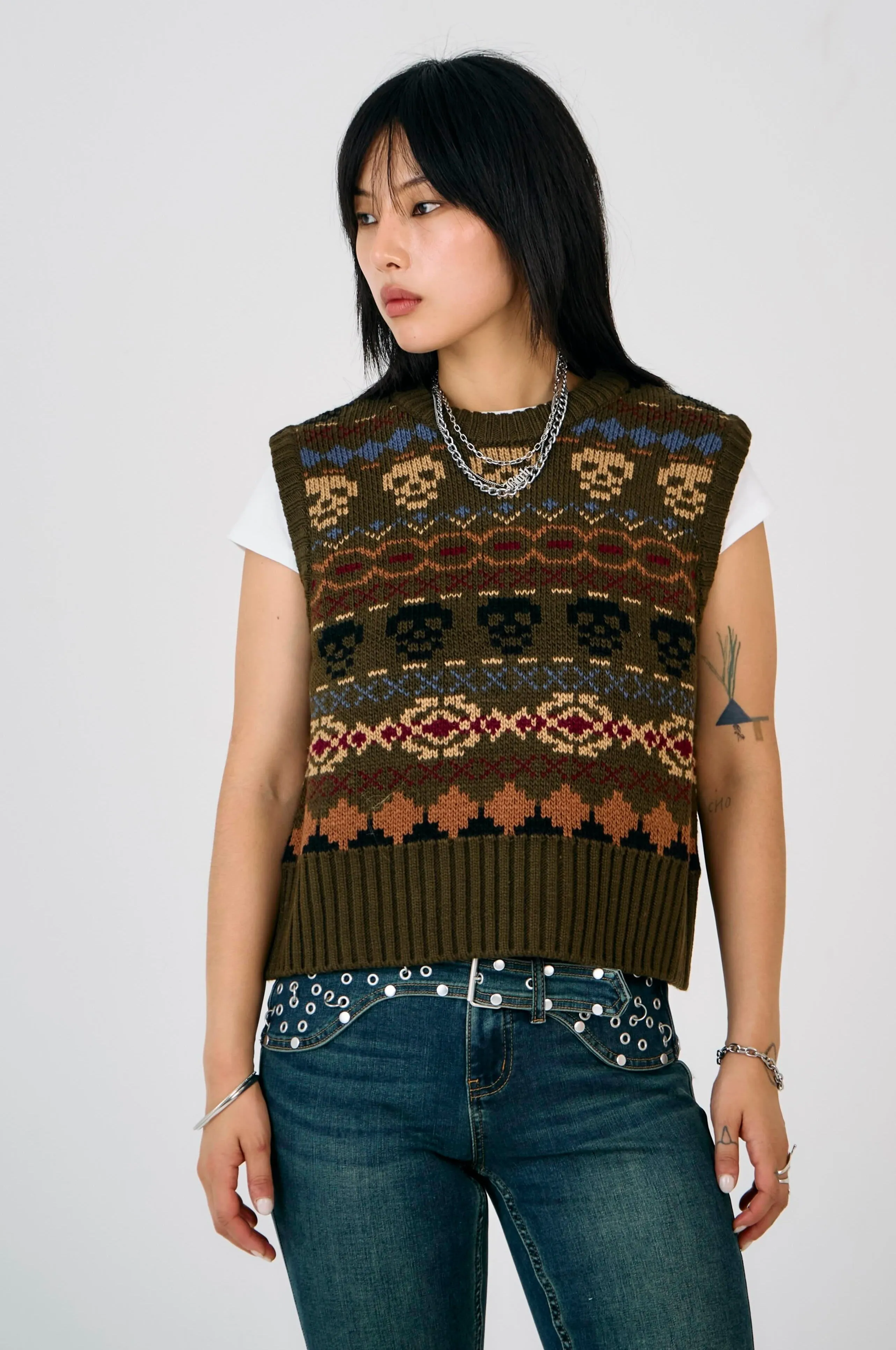Quill Grunge Fair Isle Knit Vest sold by The Ragged Priest product image thumbnail 2