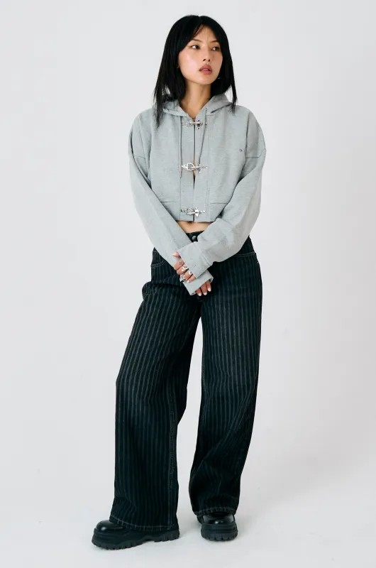 Latch Hardware Cropped Hoodie sold by The Ragged Priest