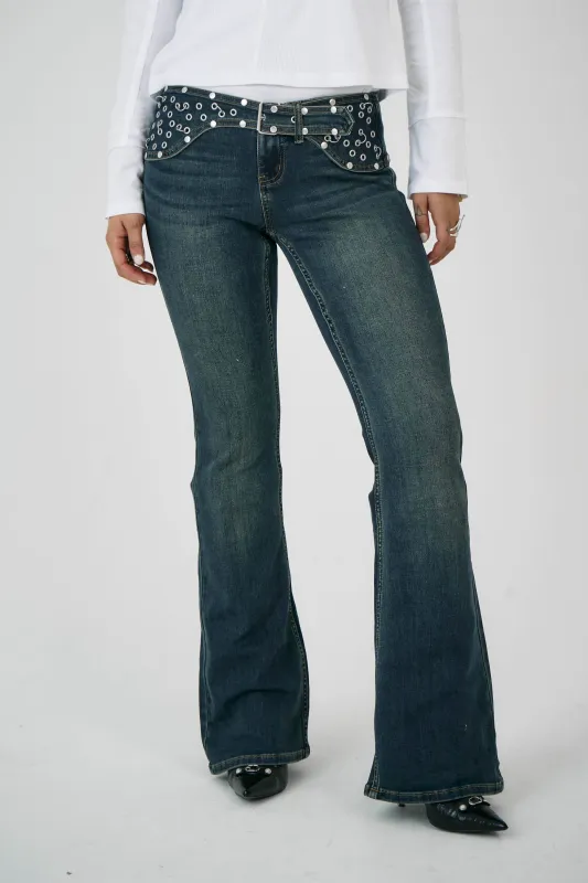 Charlotte Dirty Blue Bootcut Flare Jeans sold by The Ragged Priest