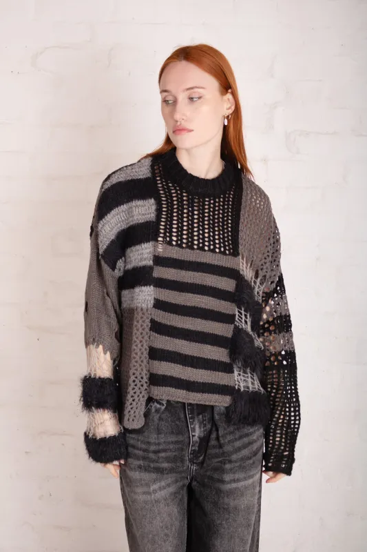 Compound Patchwork Stripe Knit sold by The Ragged Priest