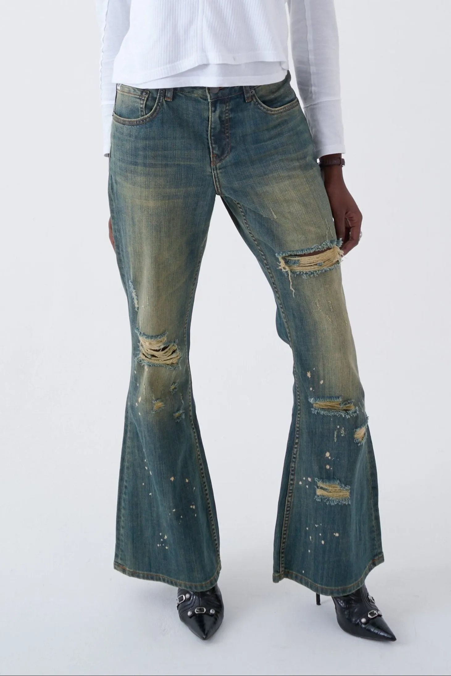 Alexa Distressed Bootcut Jeans sold by The Ragged Priest product image thumbnail 2