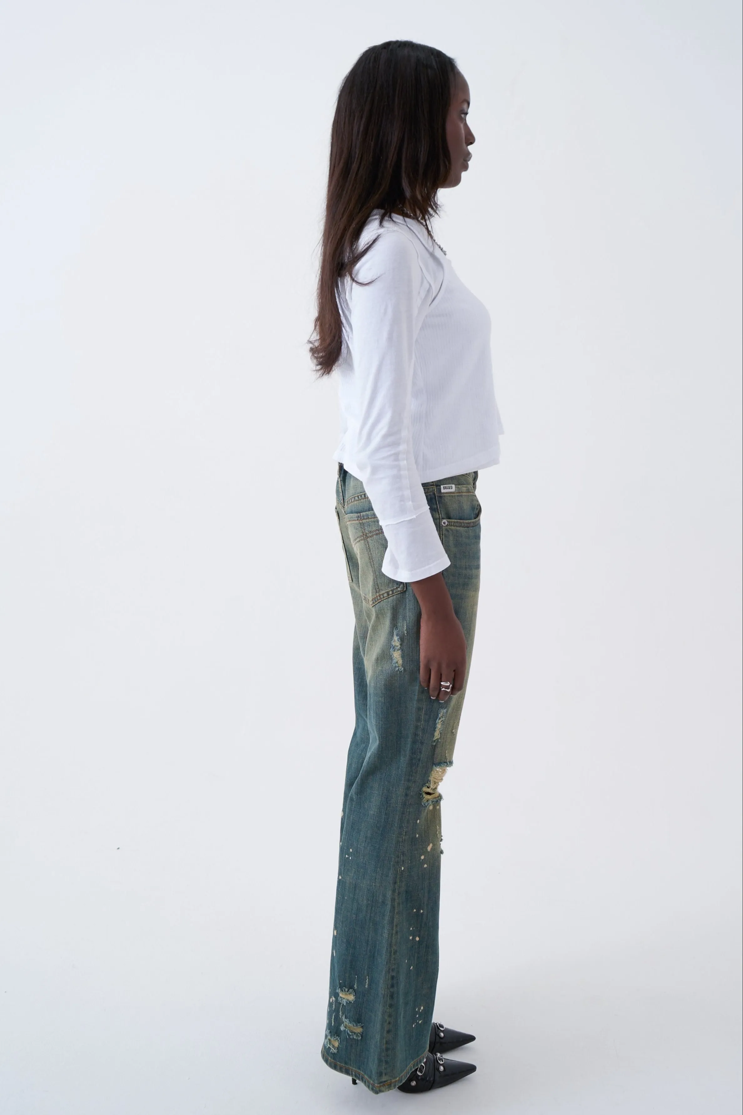 Alexa Distressed Bootcut Jeans sold by The Ragged Priest product image thumbnail 5
