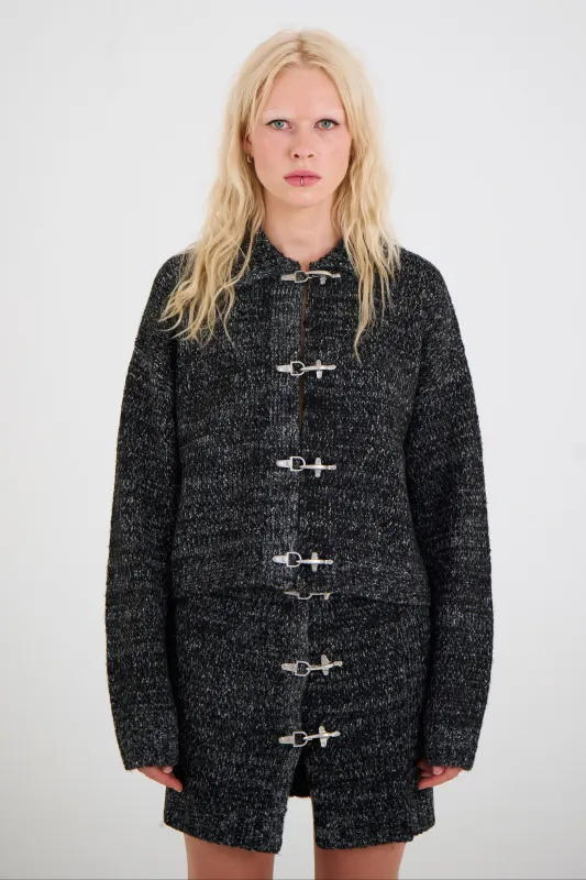 Granite Spacedye Buckle Cardigan made by The Ragged Priest
