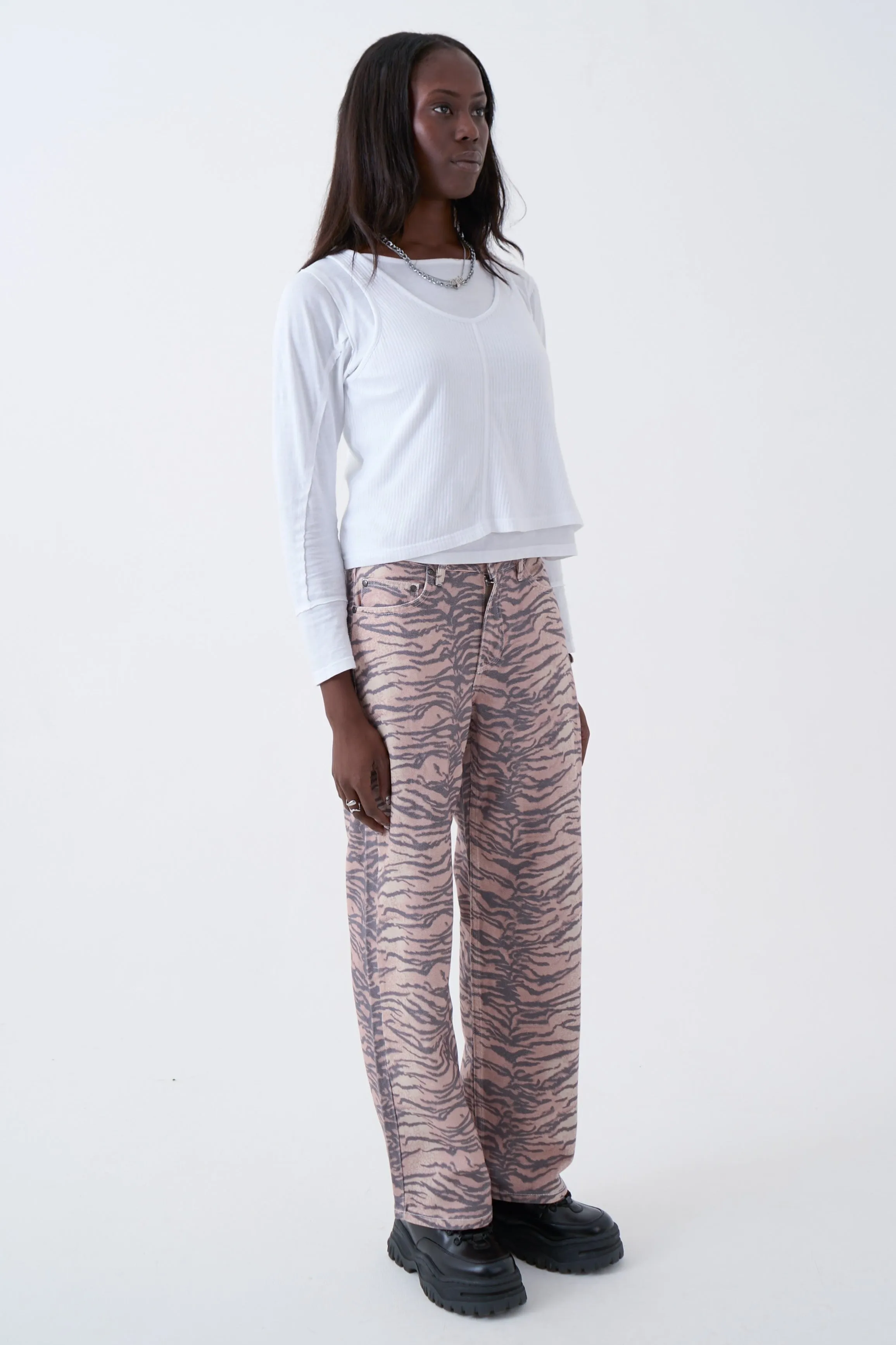 Tiger Print Dad Jeans sold by The Ragged Priest product image thumbnail 3