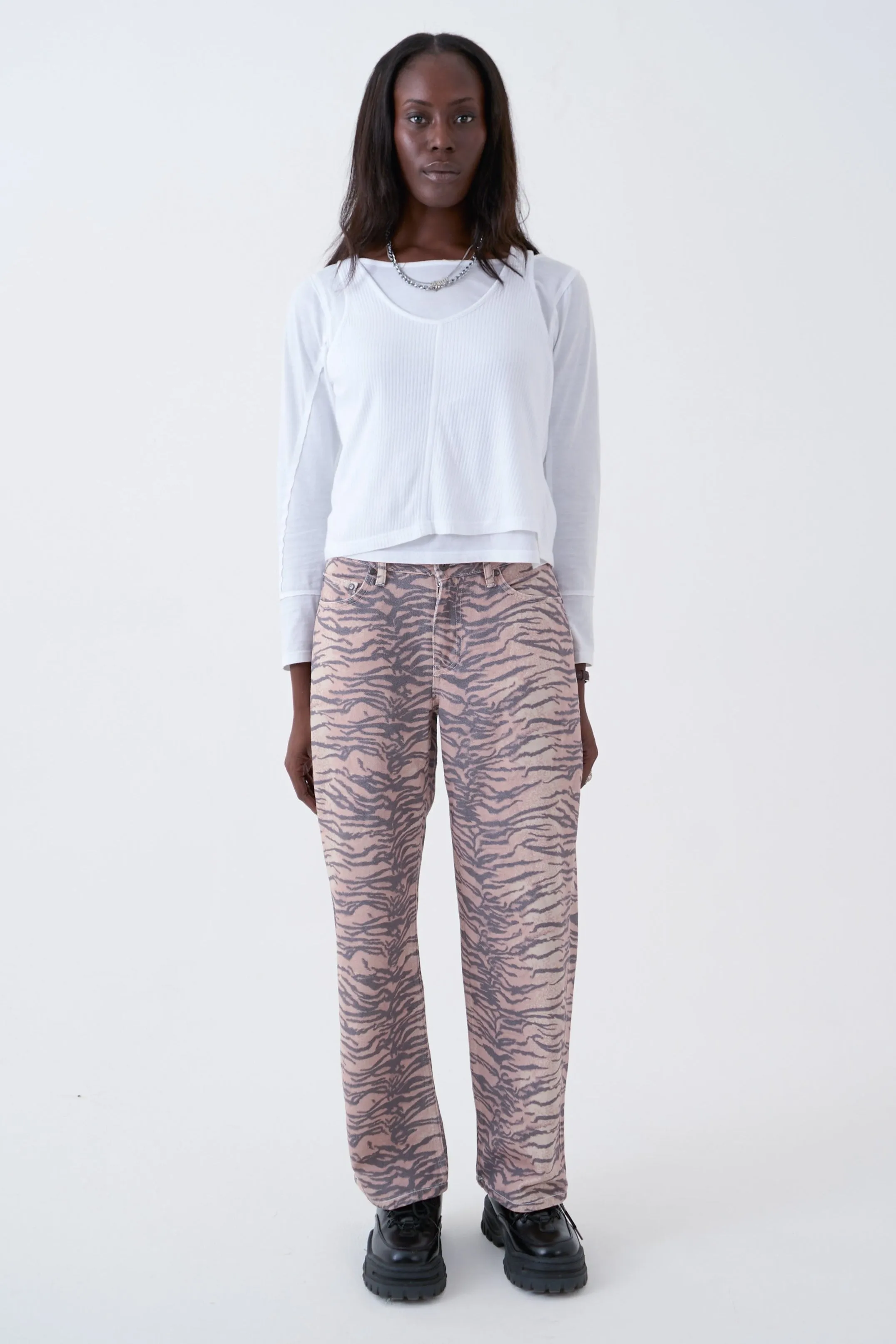 Tiger Print Dad Jeans sold by The Ragged Priest product image thumbnail 4