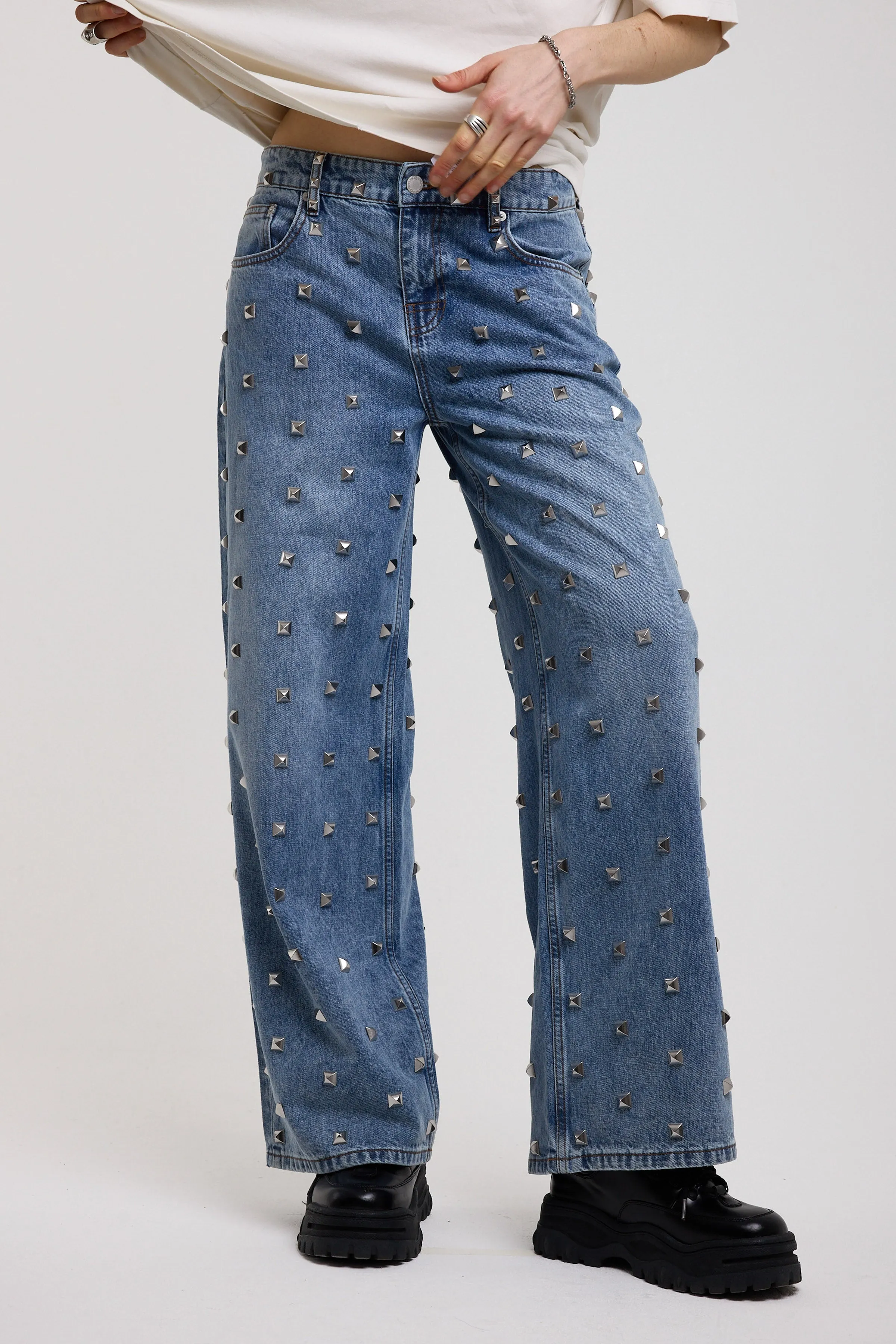 Clutter Studded Release Jeans sold by The Ragged Priest product image thumbnail 3