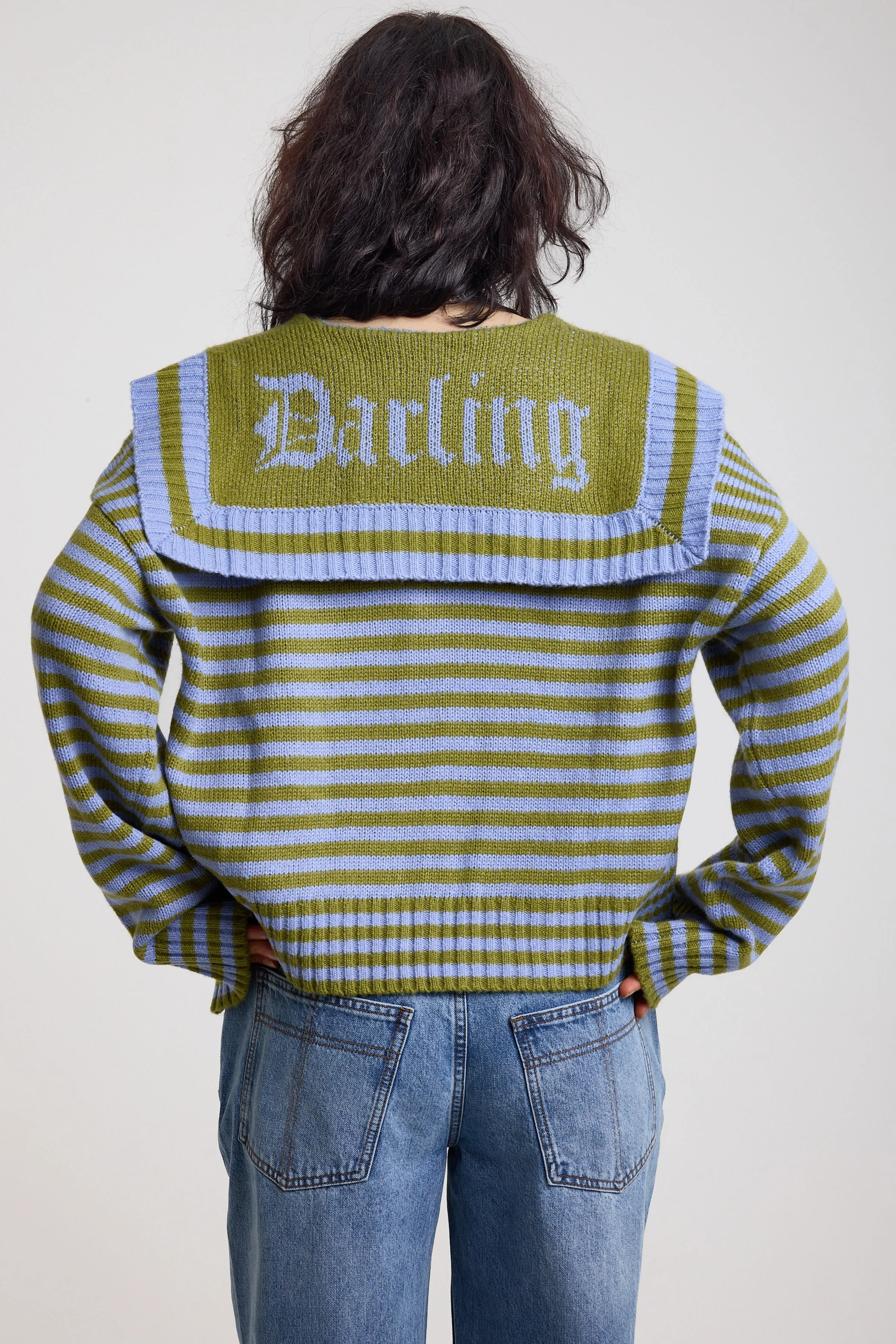 Darling Stripe Oversized Collar Cardigan sold by The Ragged Priest product image thumbnail 5