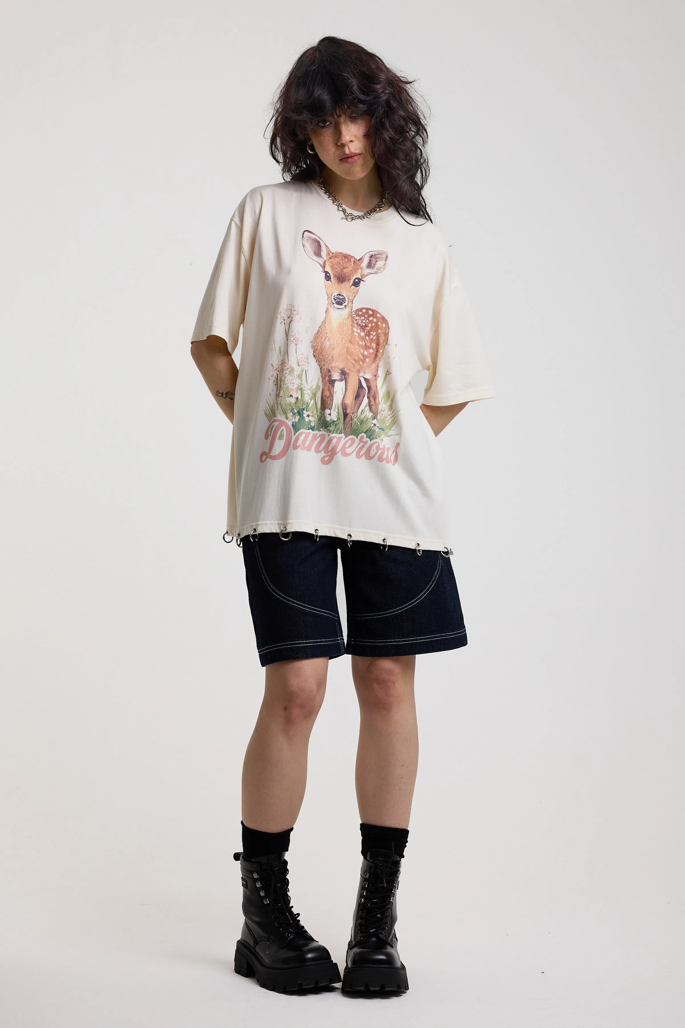 Deer Oversized Graphic T-Shirt sold by The Ragged Priest product image thumbnail 4