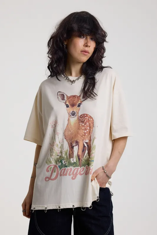 Deer Oversized Graphic T-Shirt made by The Ragged Priest