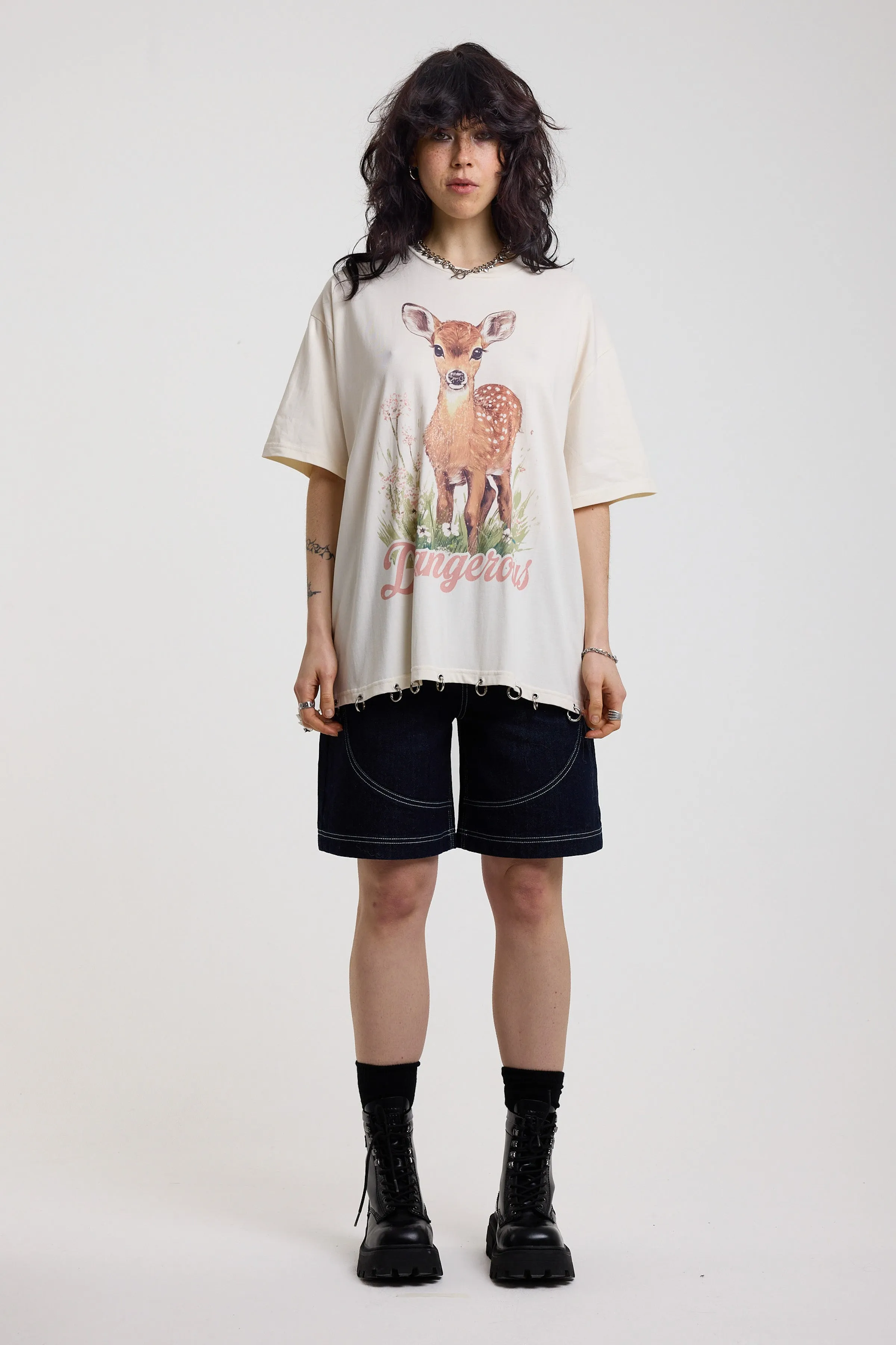 Deer Oversized Graphic T-Shirt sold by The Ragged Priest product image thumbnail 3