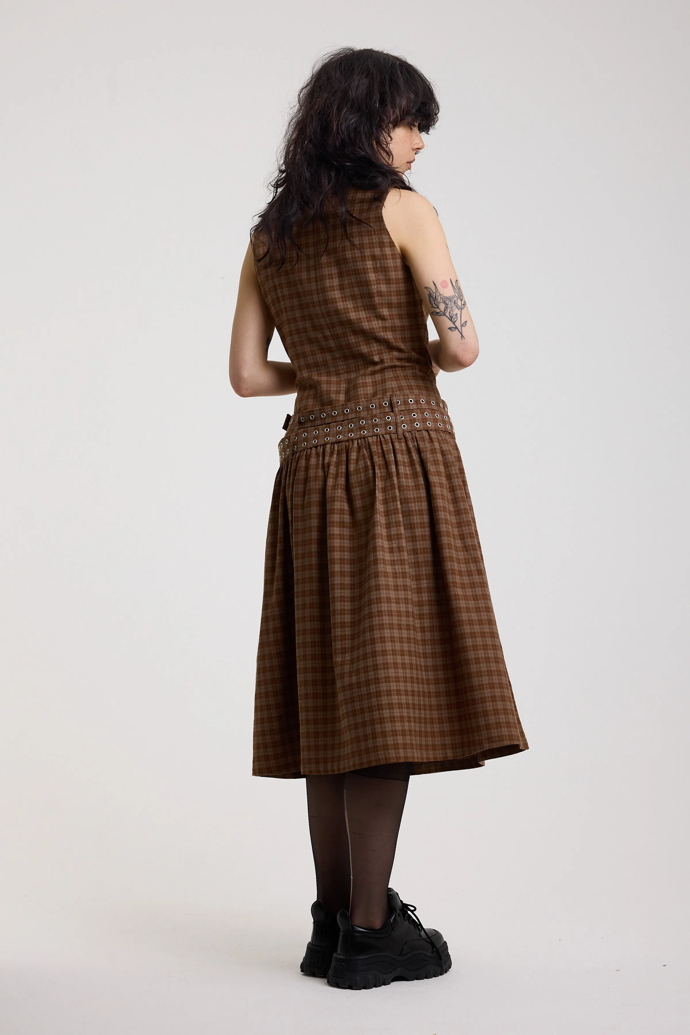 Pleasant Gingham Check Midi Dress sold by The Ragged Priest product image thumbnail 5
