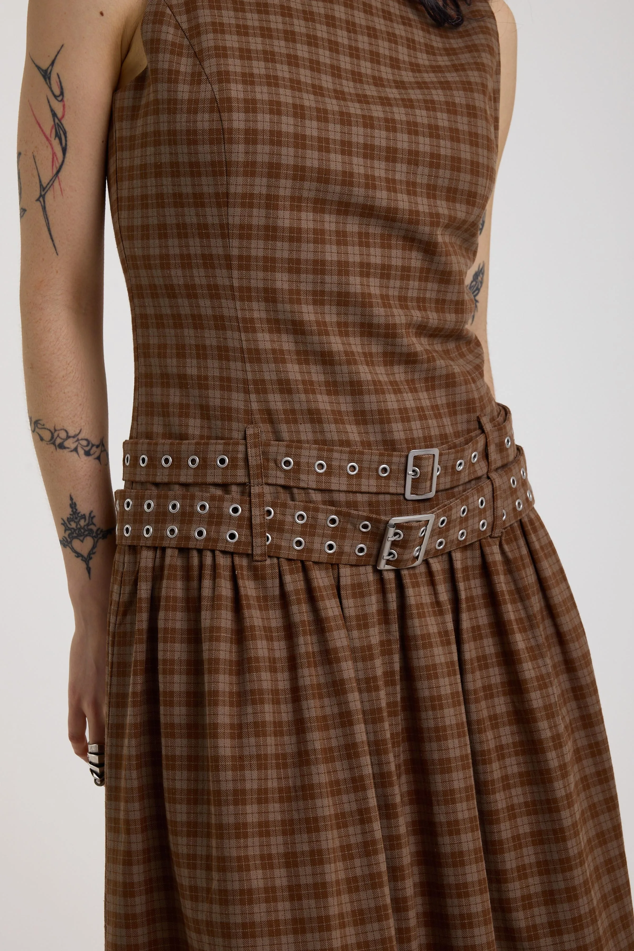 Pleasant Gingham Check Midi Dress sold by The Ragged Priest product image thumbnail 2