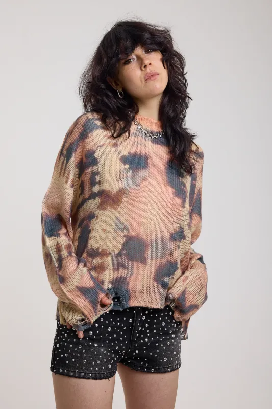 Tint Pastel Camo Backless Knit Jumper made by The Ragged Priest