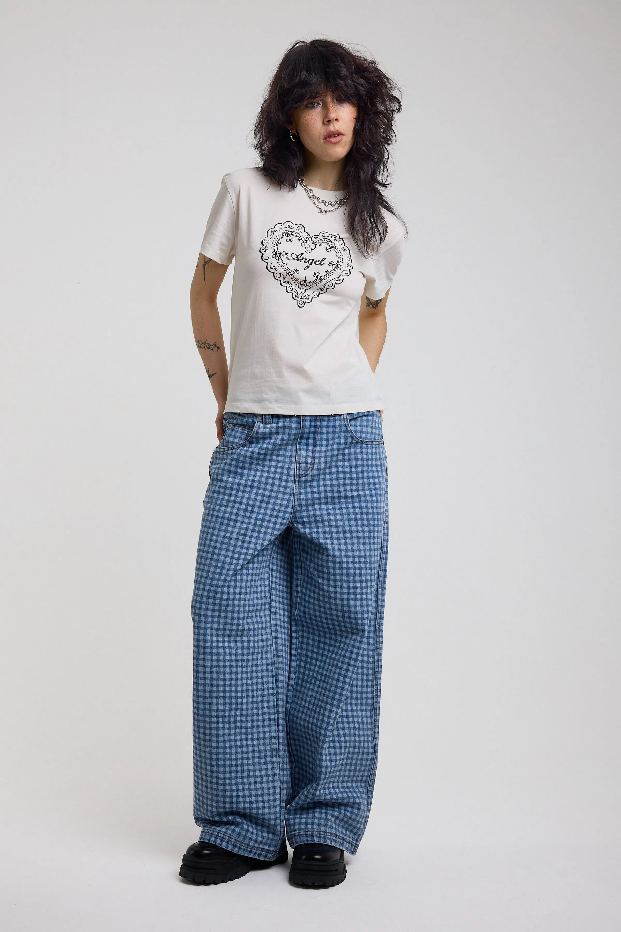 Wilder Super Baggy Gingham Jeans sold by The Ragged Priest product image thumbnail 4