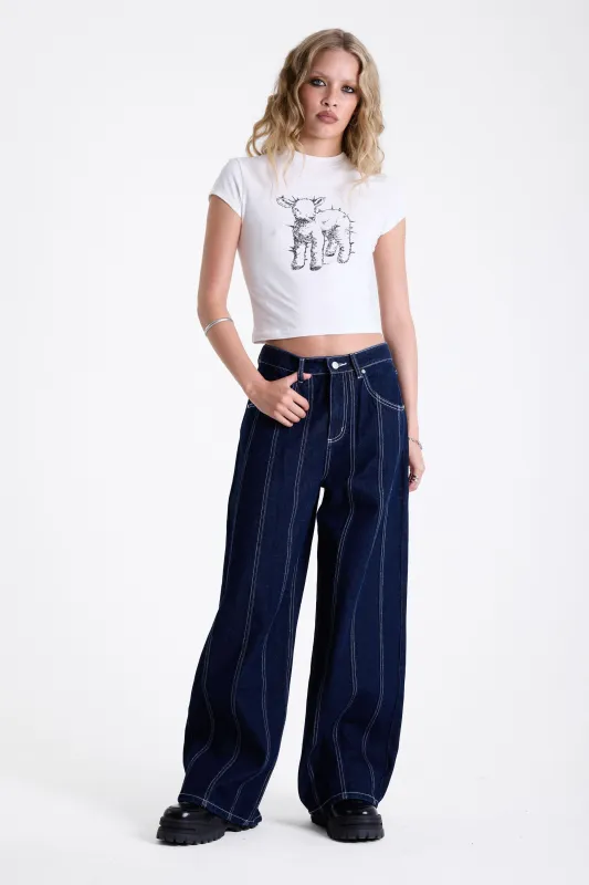 Cycle Rinse Wash Relaxed Jeans made by The Ragged Priest