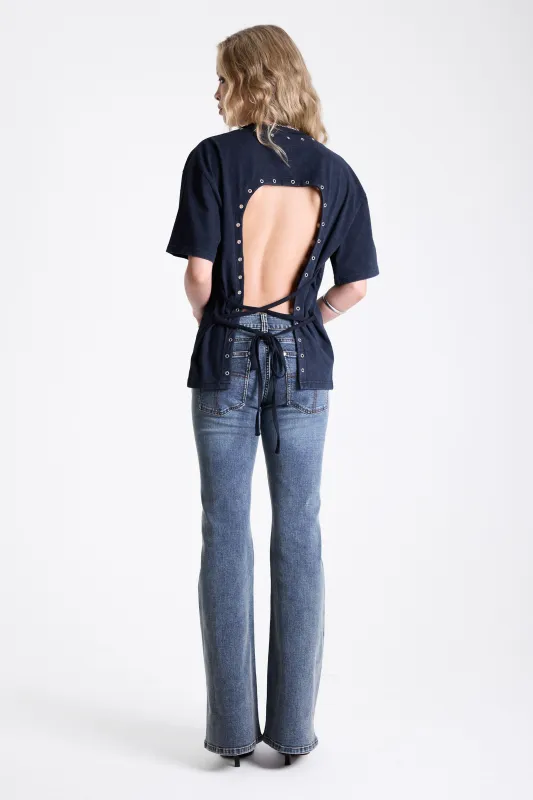 Window Oversized Open Back T-Shirt made by The Ragged Priest