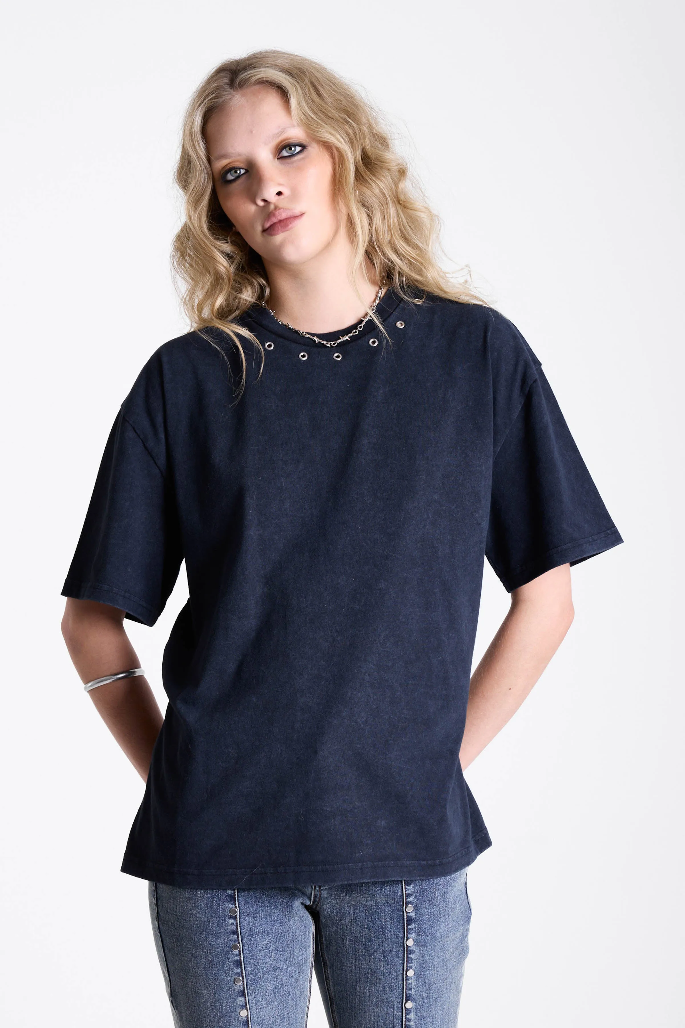 Window Oversized Open Back T-Shirt sold by The Ragged Priest product image thumbnail 2