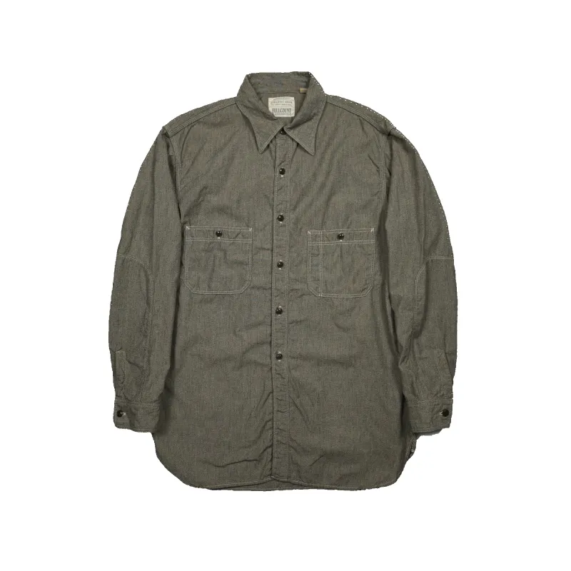 [2025SS] 4090-2 - 30s Triple Stitch Covert Chambray Shirt - sold by Full Count