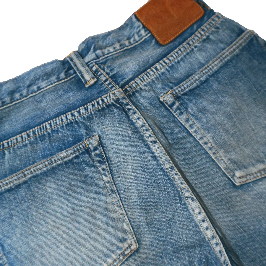 0107SSHW - Womens Wide Straight “MONROE” Denim HW (Super Smooth) - sold by Full Count product image thumbnail 4