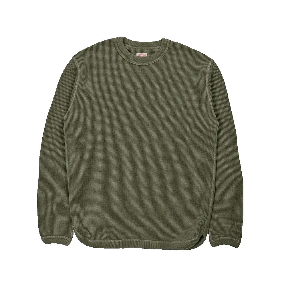 5964SP - Heavyweight Waffle Longsleeve T Shirt - sold by Full Count