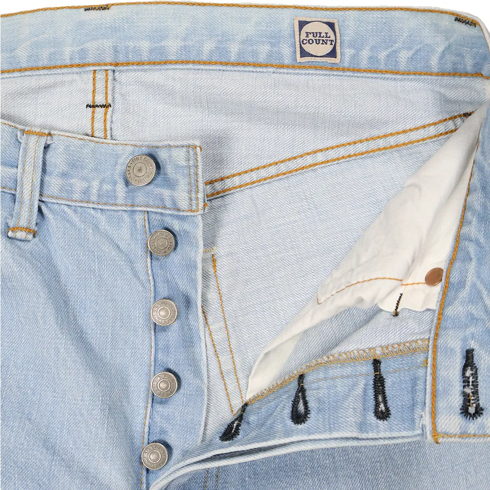 1102-PBA - Straight Denim “Paris by Air” - sold by Full Count product image thumbnail 3