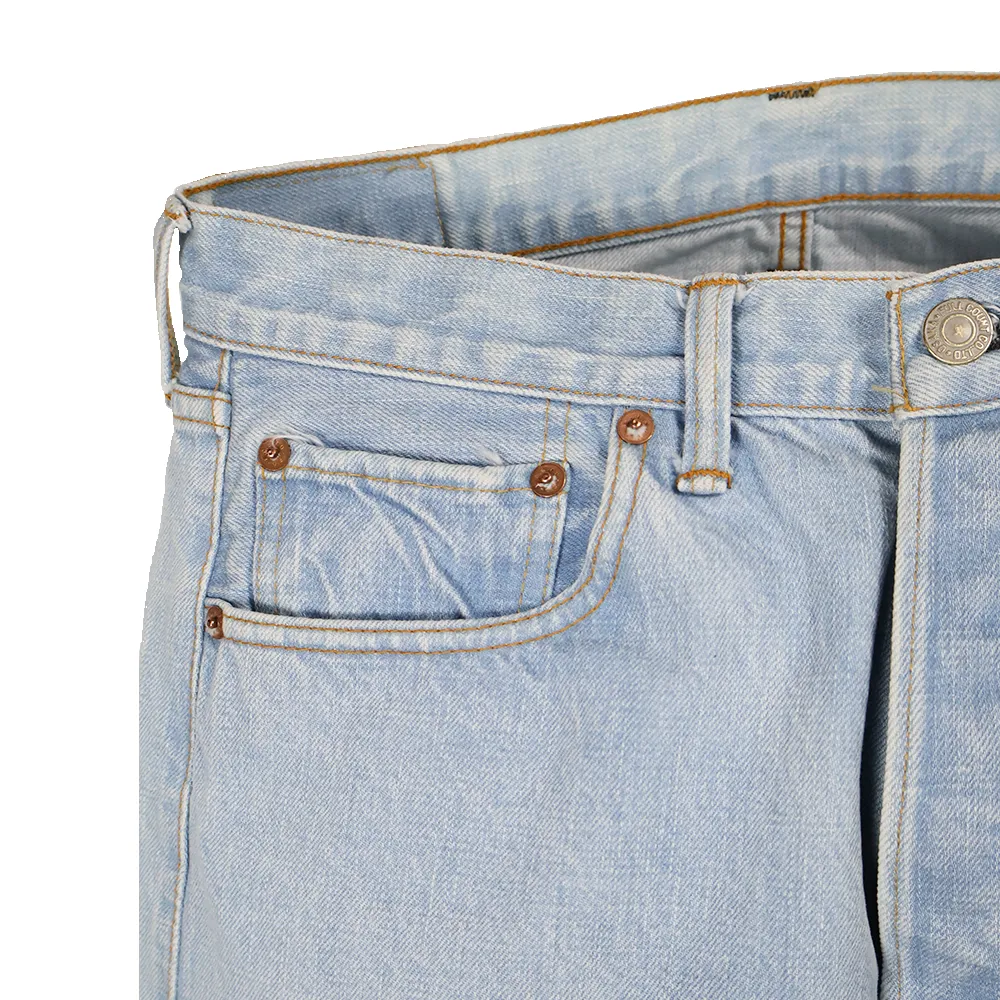1102-PBA - Straight Denim “Paris by Air” - sold by Full Count product image thumbnail 5