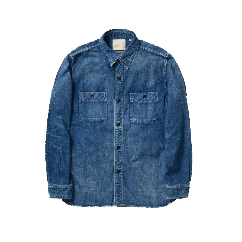 4890HW-19 - Denim Work Shirt HW - made by Full Count