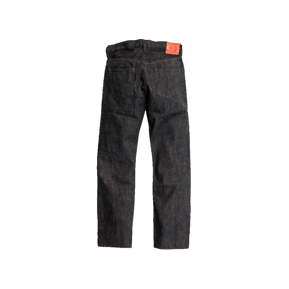 0105BK - Wide Black Denim - sold by Full Count product image thumbnail 2