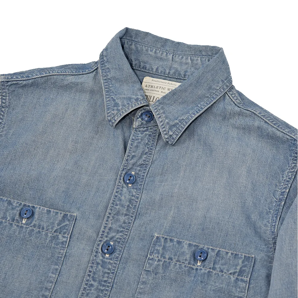 4810HW-3 - Chambray Shirt “Fade” - sold by Full Count product image thumbnail 3