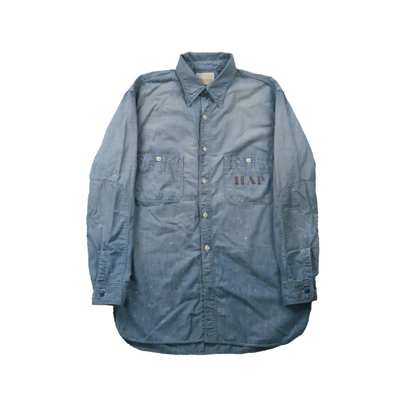 [2025SS] 4090HW-1 - Triple Stitch Chambray Shirt “Aging” - sold by Full Count
