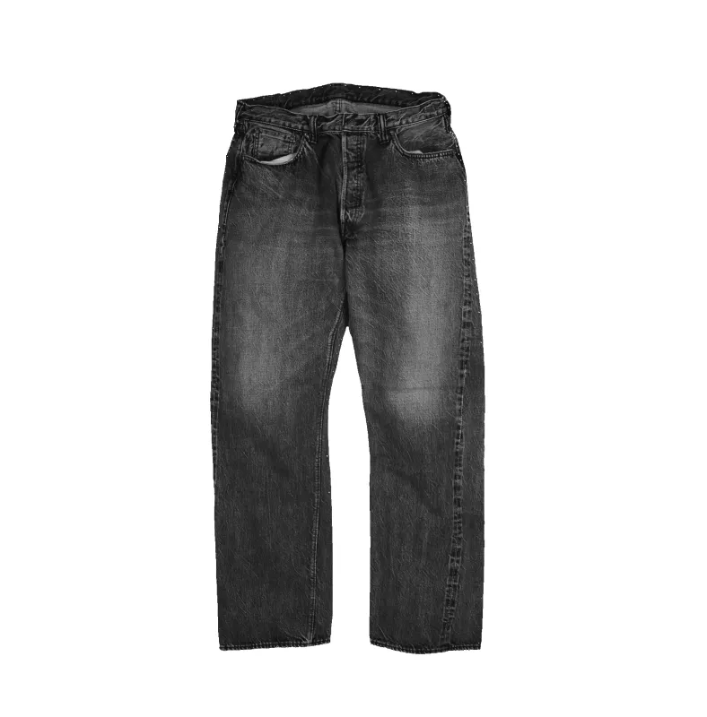 [2025SS] 0105BKHW - Wide Black Denim Dartford - sold by Full Count