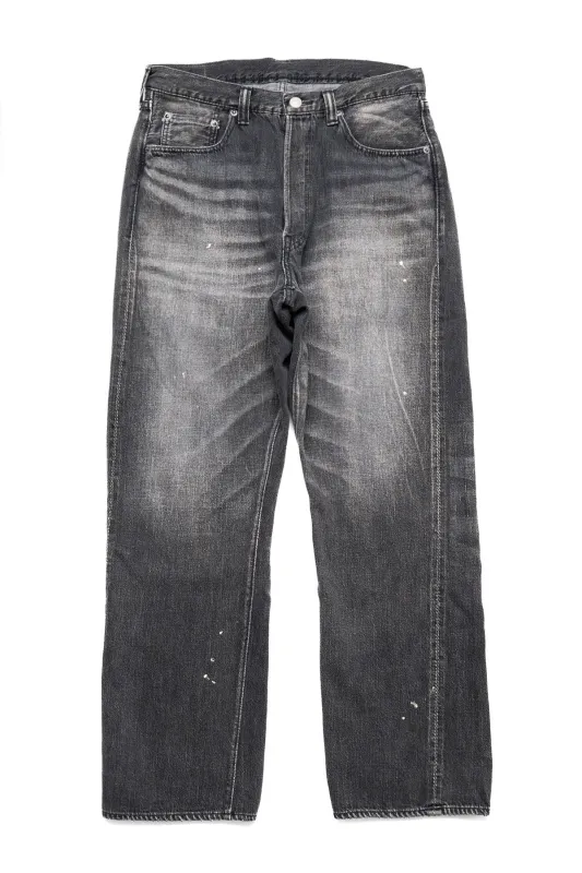 0105BKSSHW-BIG Wide Black Selvedge Denim (Super Smooth) Dartford sold by Full Count