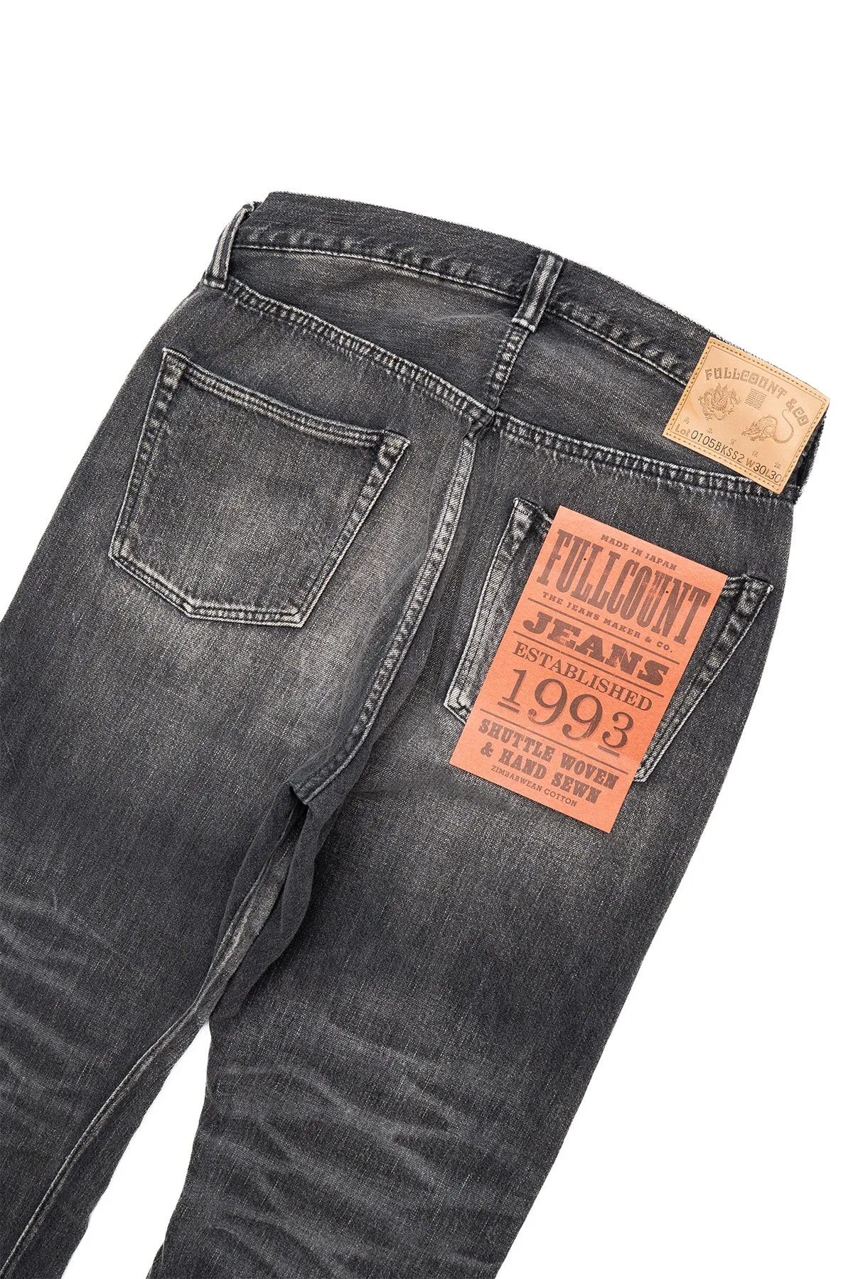 0105BKSSHW-BIG Wide Black Selvedge Denim (Super Smooth) Dartford sold by Full Count product image thumbnail 4