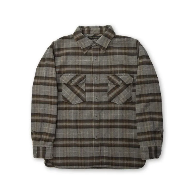 4079-3 Cotton Wool Check CPO Shirts sold by Full Count